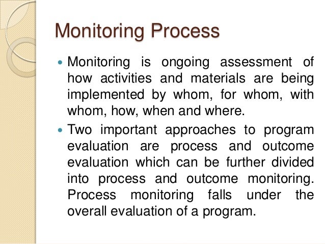 Monitoring process