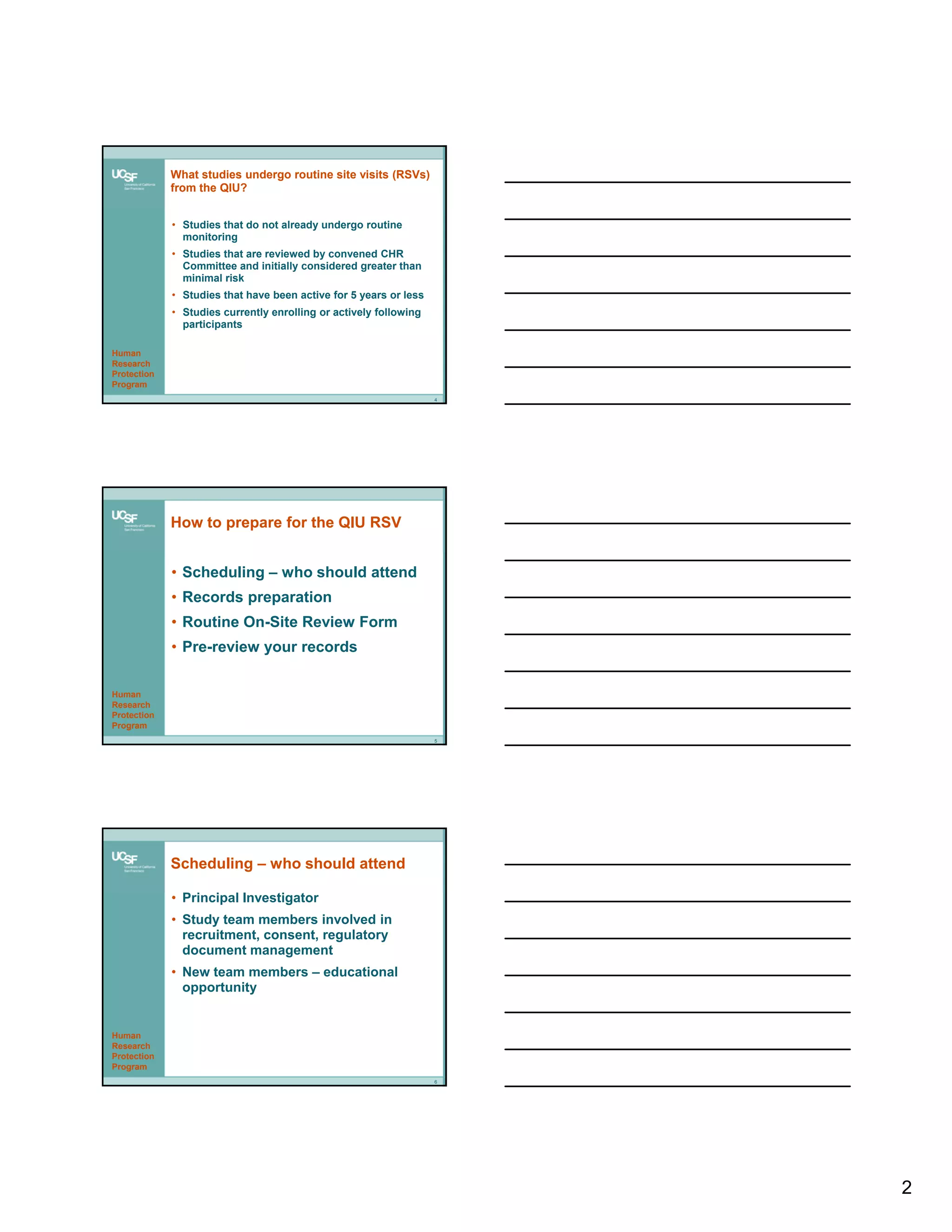 What to Expect During an HRPP Quality Improvement Unit Routine Site ...