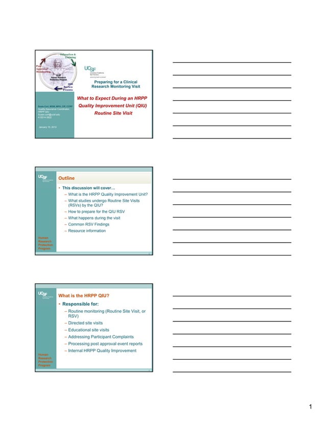 What to Expect During an HRPP Quality Improvement Unit Routine Site ...