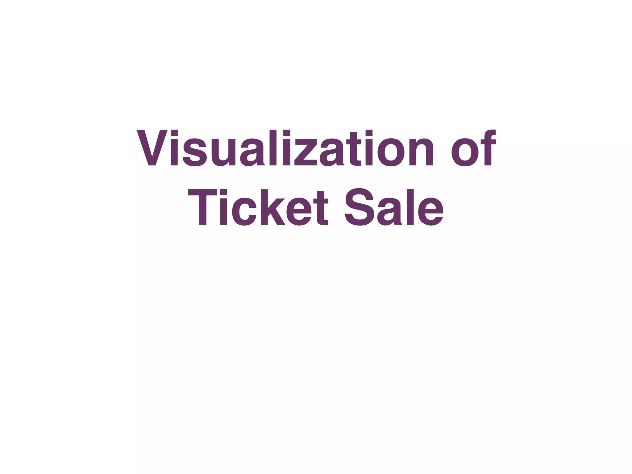 Visualization of
  Ticket Sale
 