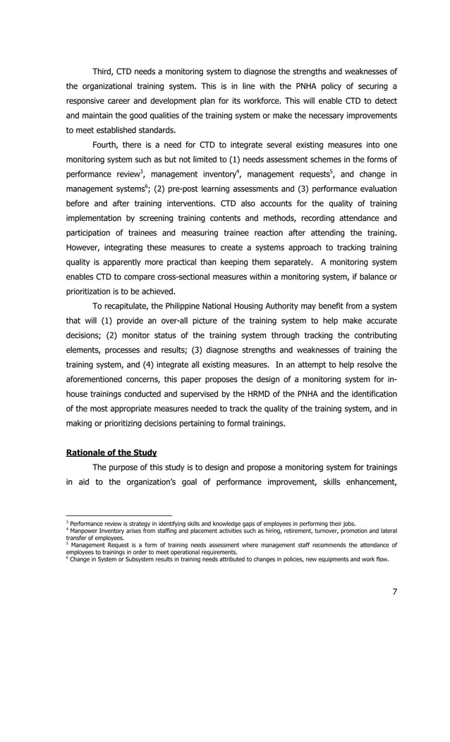 Monitoring system sample thesis