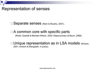 Monitoring the penalization/advantage of lexical ambiguity in vector ...