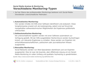 Facebook Workshop Monitoring und Analyse