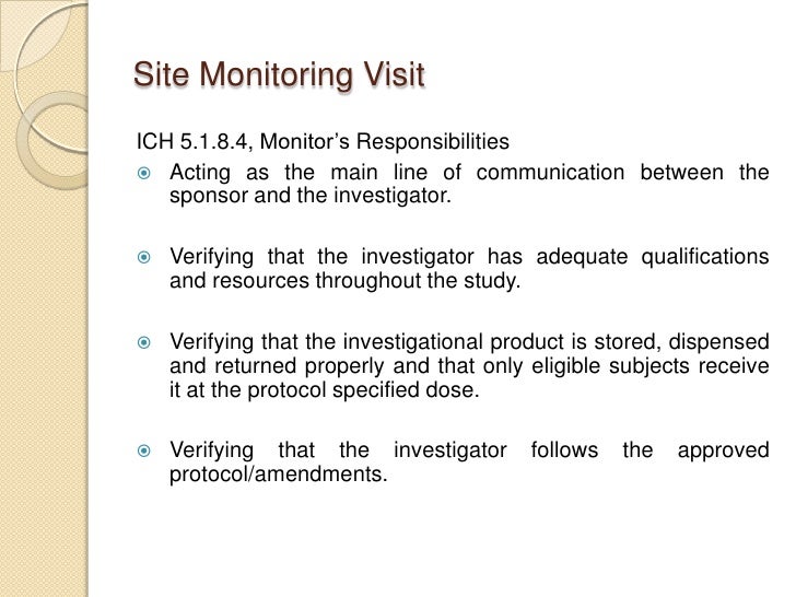 Monitoring Visits