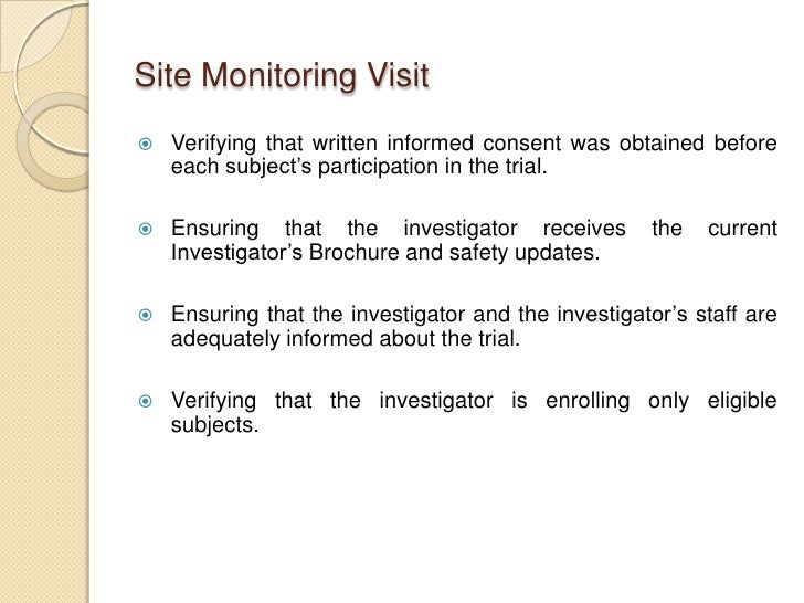 Monitoring Visits