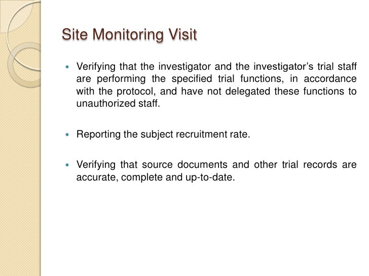 Monitoring Visits