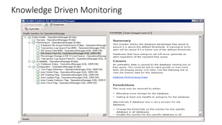 Knowledge Driven Monitoring
21
 