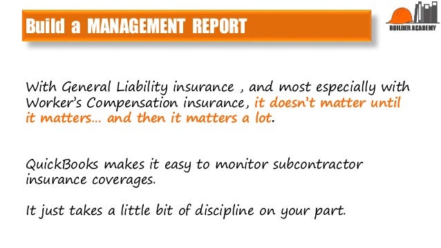 Monitor Subcontractor Insurance In Quickbooks