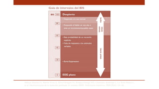 Saboya Sánchez S, Martín Vivas A, Silva Obregón JA, Romera Ortega MÁ, Chamorro Jambrina C, La Torre Marco I,
et al. Monitorización de la Sedación profunda. El monitor BIS®. Enfermería Intensiva. 2009;20(4):159–66. .
 