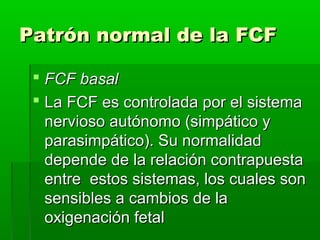 Monitorizacion fetal durante el parto | PPT