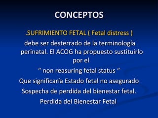 Acog Status Monitorizacion fetal en el diagnostico prenatal | PPT