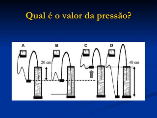 Qual é o valor da pressão? 
