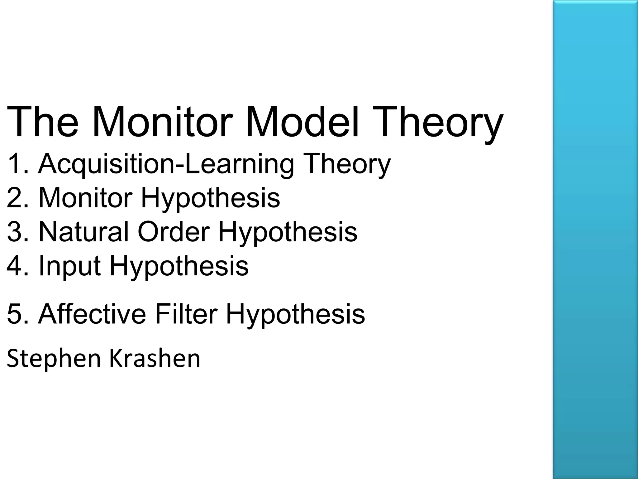 Monitor Model Theory | PPT