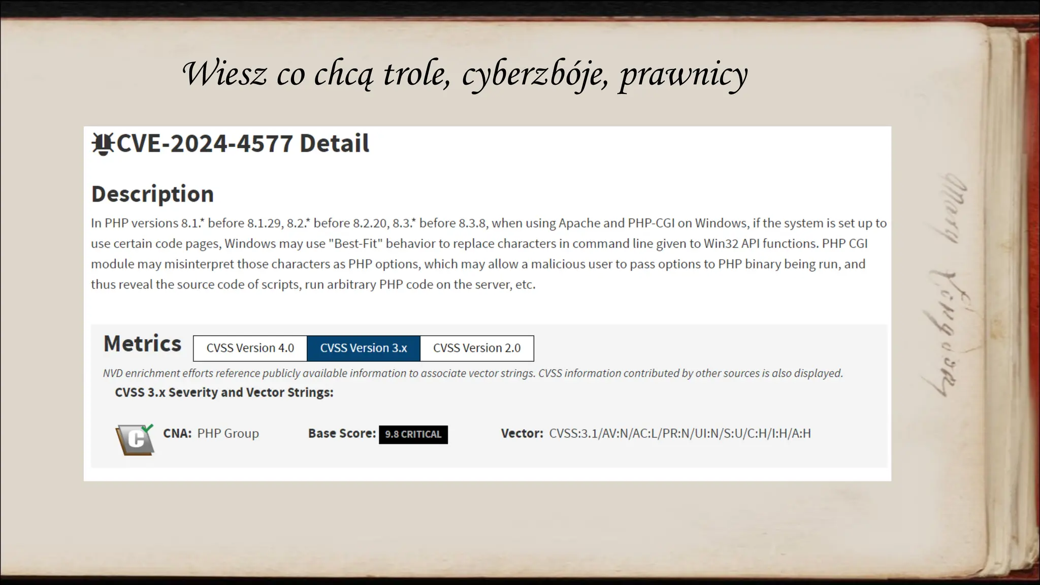 Wiesz co chcą trole, cyberzbóje, prawnicy
 