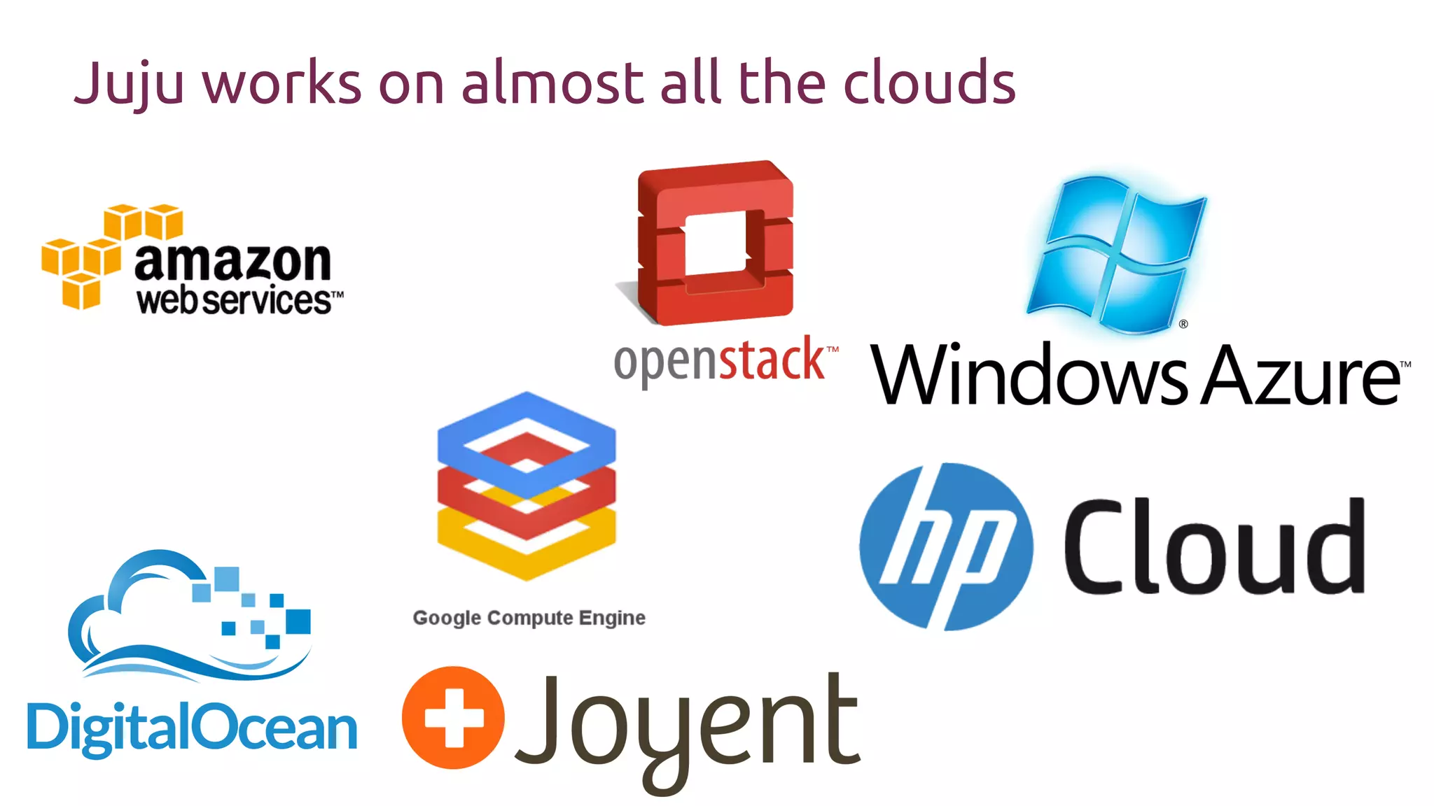 Juju works on almost all the clouds
 