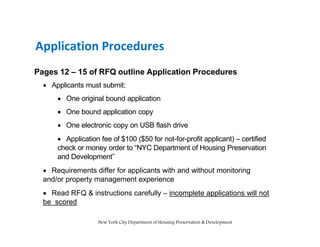 HPD - Monitor RFP Presentation | PPTX | Real Estate Industry | Industries