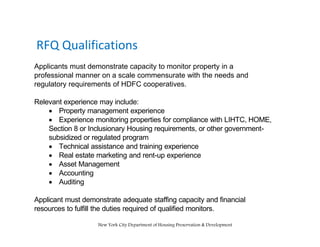 HPD - Monitor RFP Presentation | PPTX