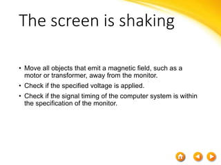 Monitor troubleshooting | PPTX