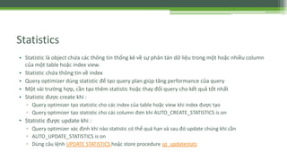 Monitor và tối ưu sql server | PPTX