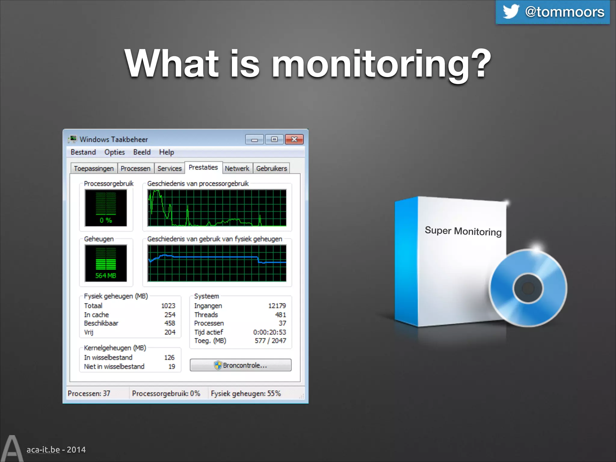 @tommoors

What is monitoring?

Super Monitoring

aca-it.be - 2014

 