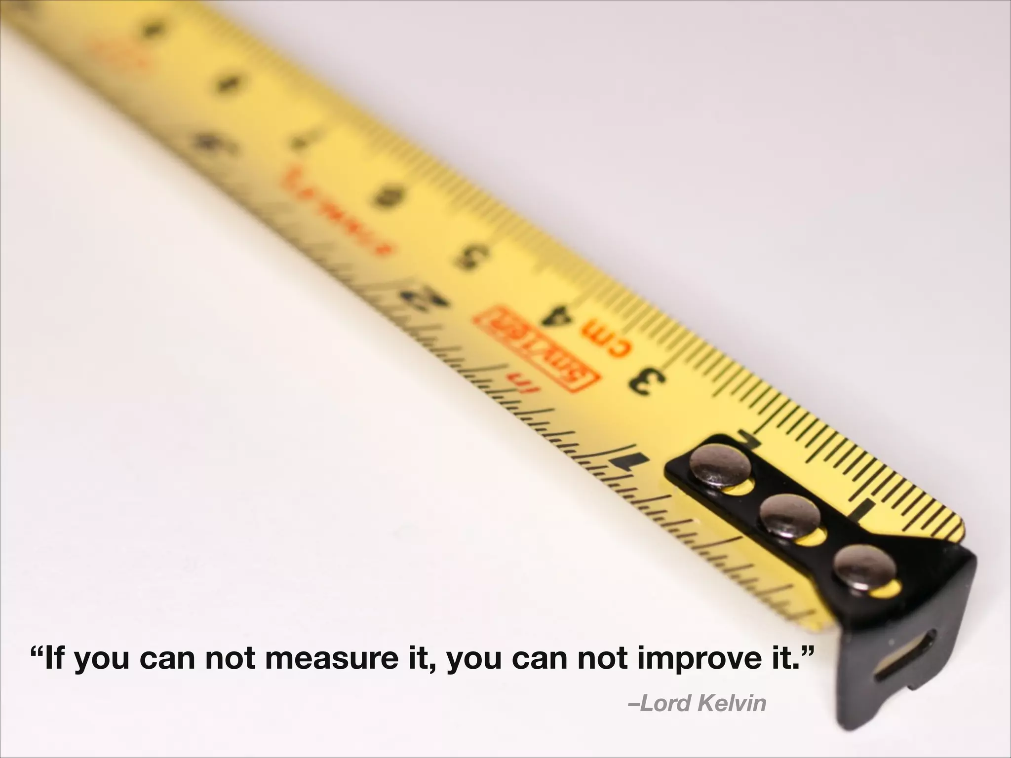 “If you can not measure it, you can not improve it.”
–Lord Kelvin
aca-it.be - 2014

 