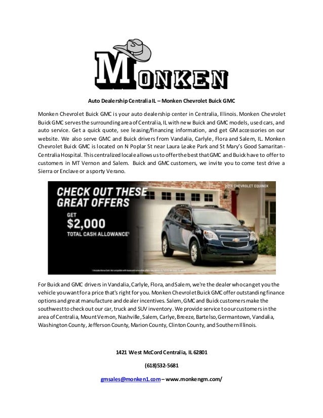 Auto Dealership Centralia IL Monken Chevrolet Buick GMC