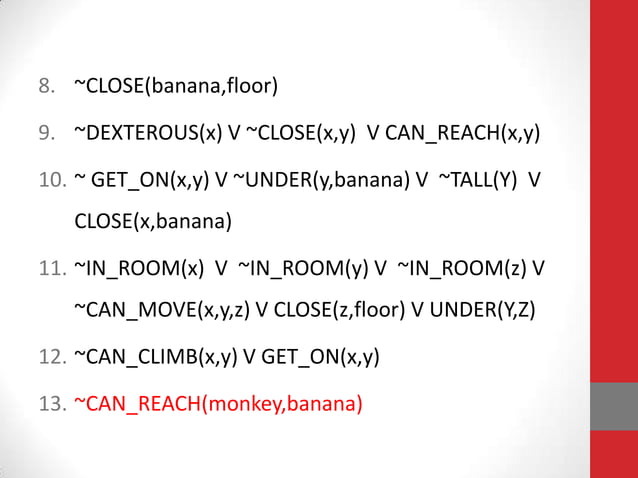 Monkey & banana problem in AI