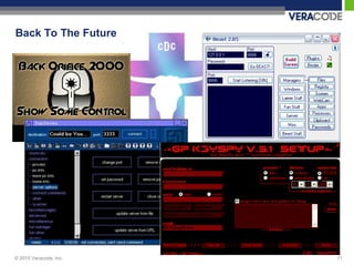 Back To The Future




© 2010 Veracode, Inc.   11
 