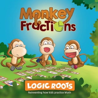 Fractions Card Game - Monkey Fractions. 8 times more math practice