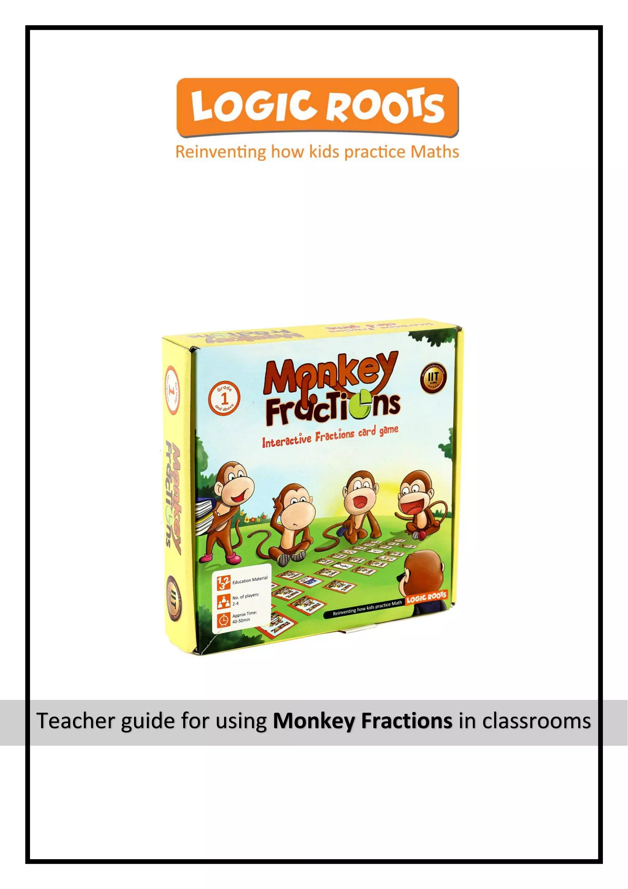 Fractions Card Game Monkey Fractions 8 Times More Math Practice Pdf Fractions Card Game Monkey Fractions 8 Times More Math Practice Pdf