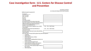 Case investigation form - U.S. Centers for Disease Control
and Prevention
 