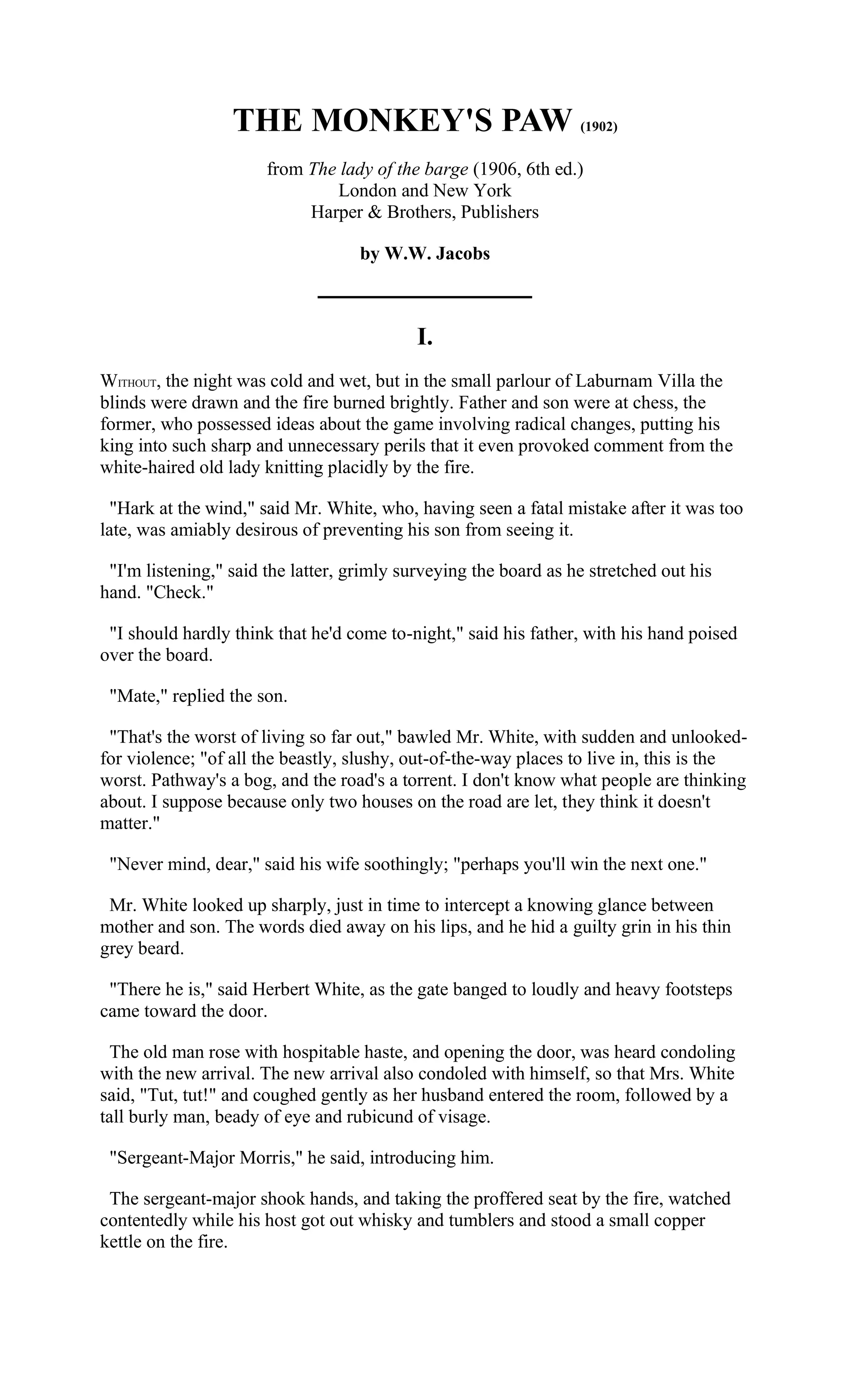 Monkey's paw | PDF