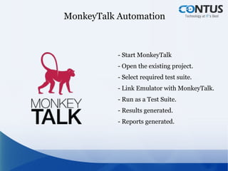 MonkeyTalk Automation Testing For Android Application | PPT