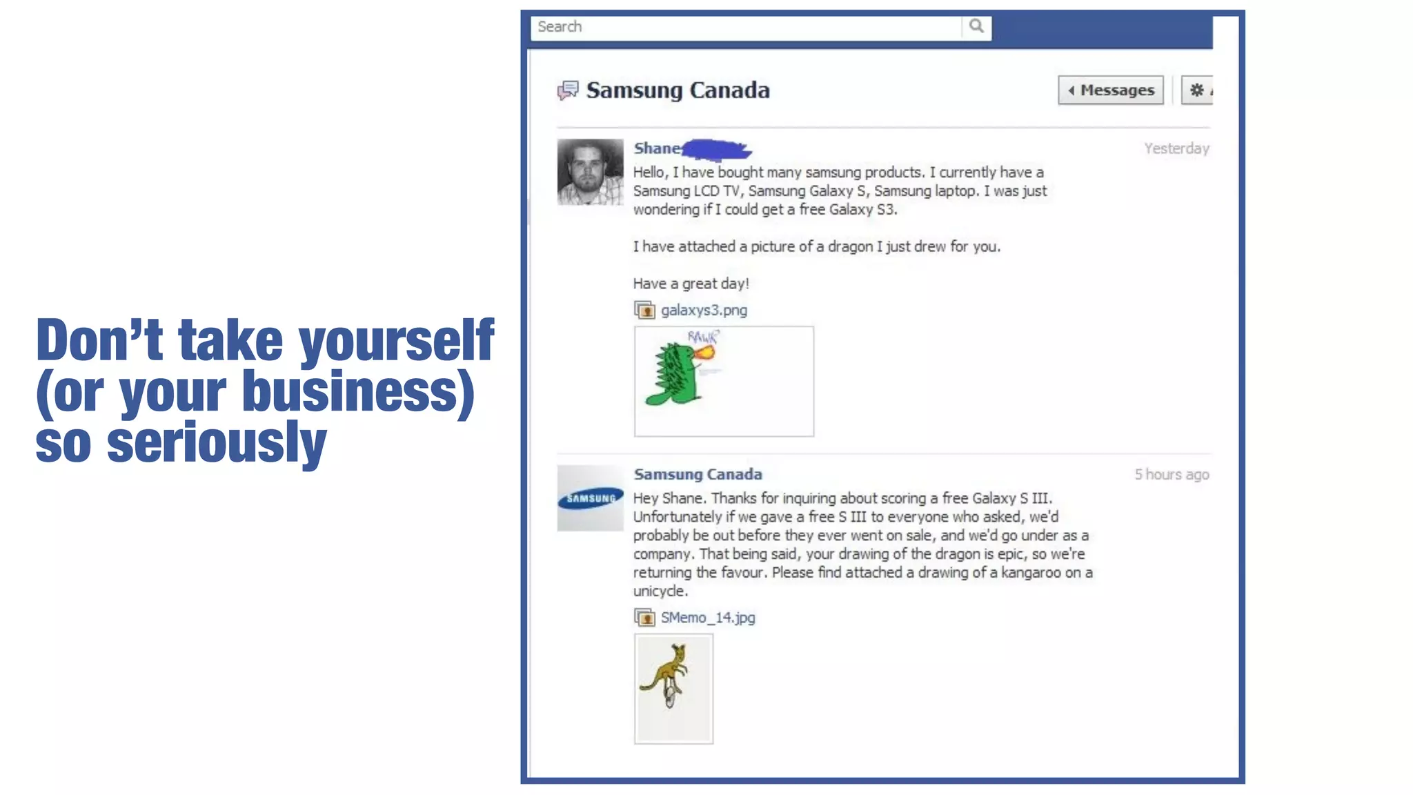 Don’t take yourself
(or your business)
so seriously
 