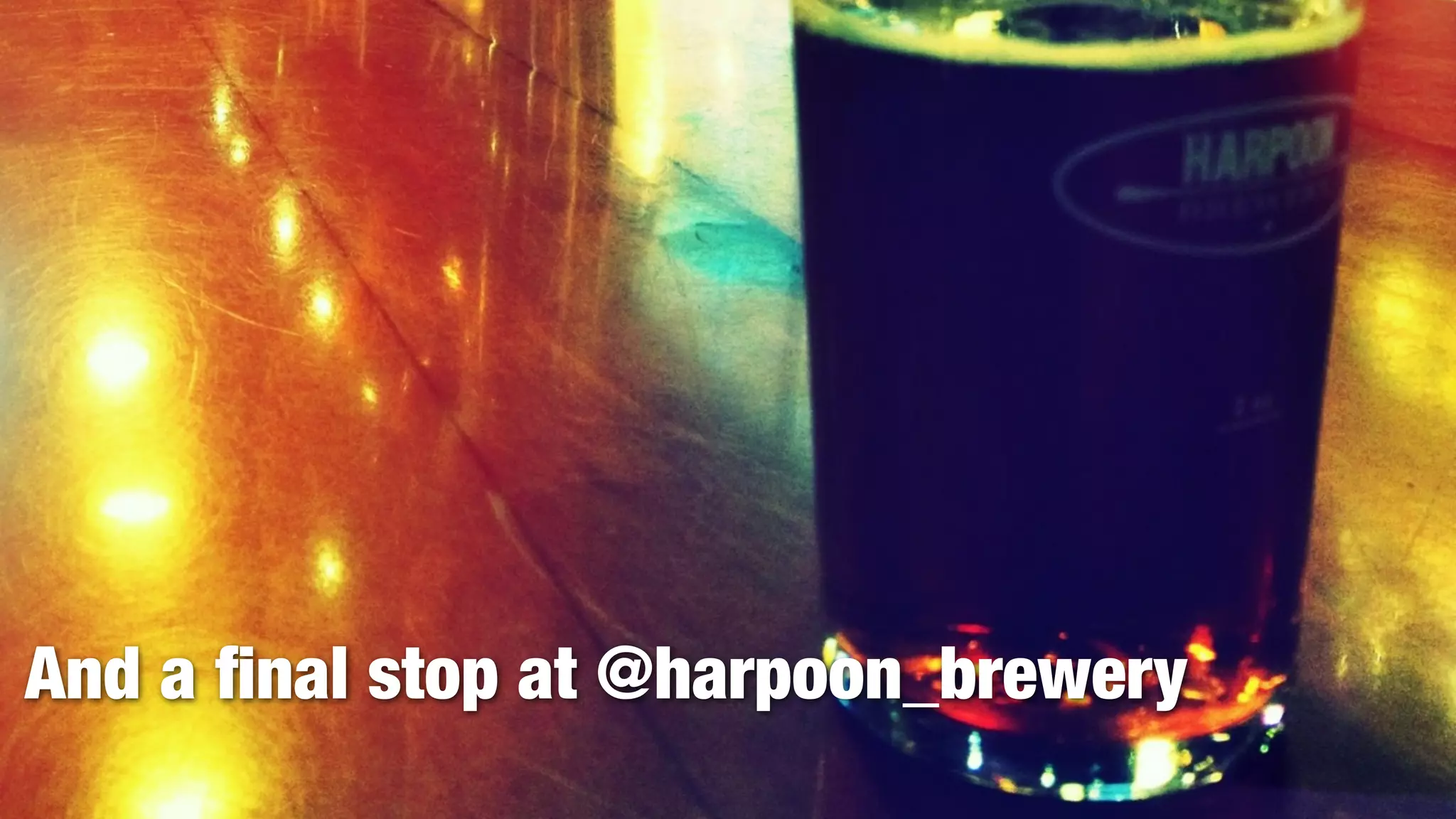 And a ﬁnal stop at @harpoon_brewery
 