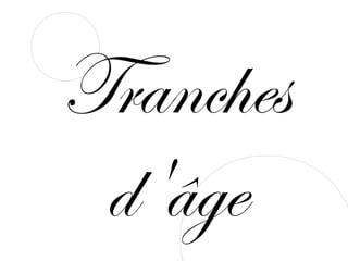 Tranches
 d'âge
 