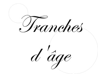 Tranches
 d'âge
 