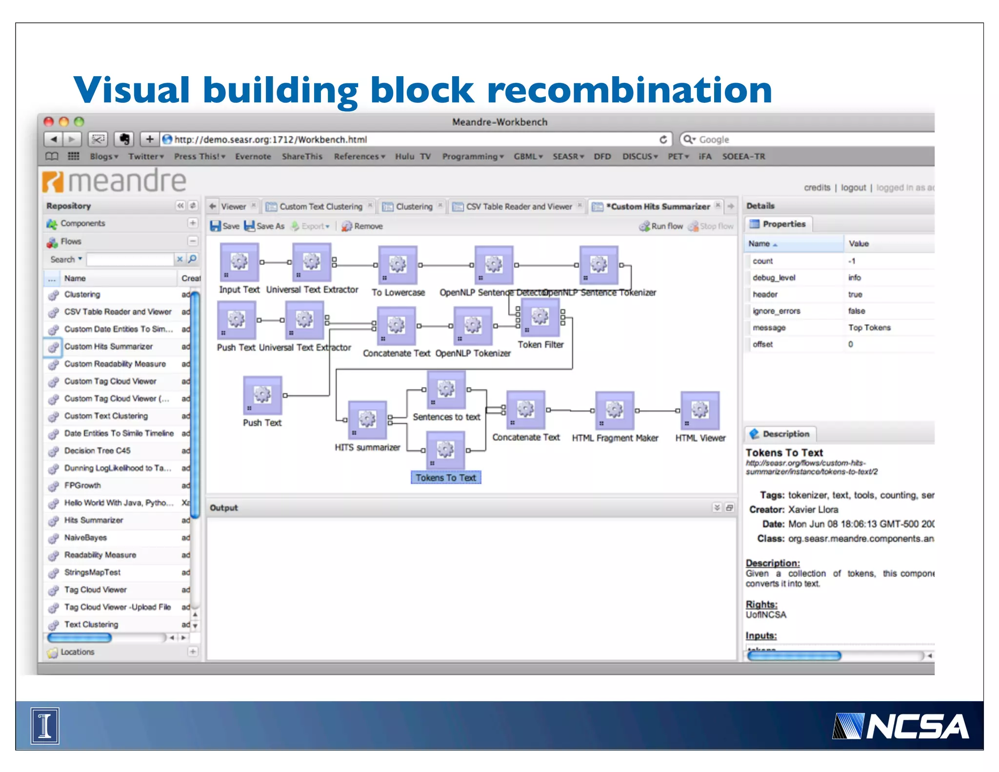 Visual building block recombination
 