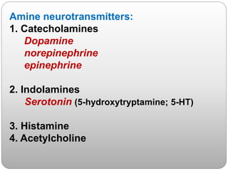 Monoamine neurotransmitters | PPTX