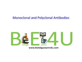 Monoclonal and Polyclonal Antibodies
 