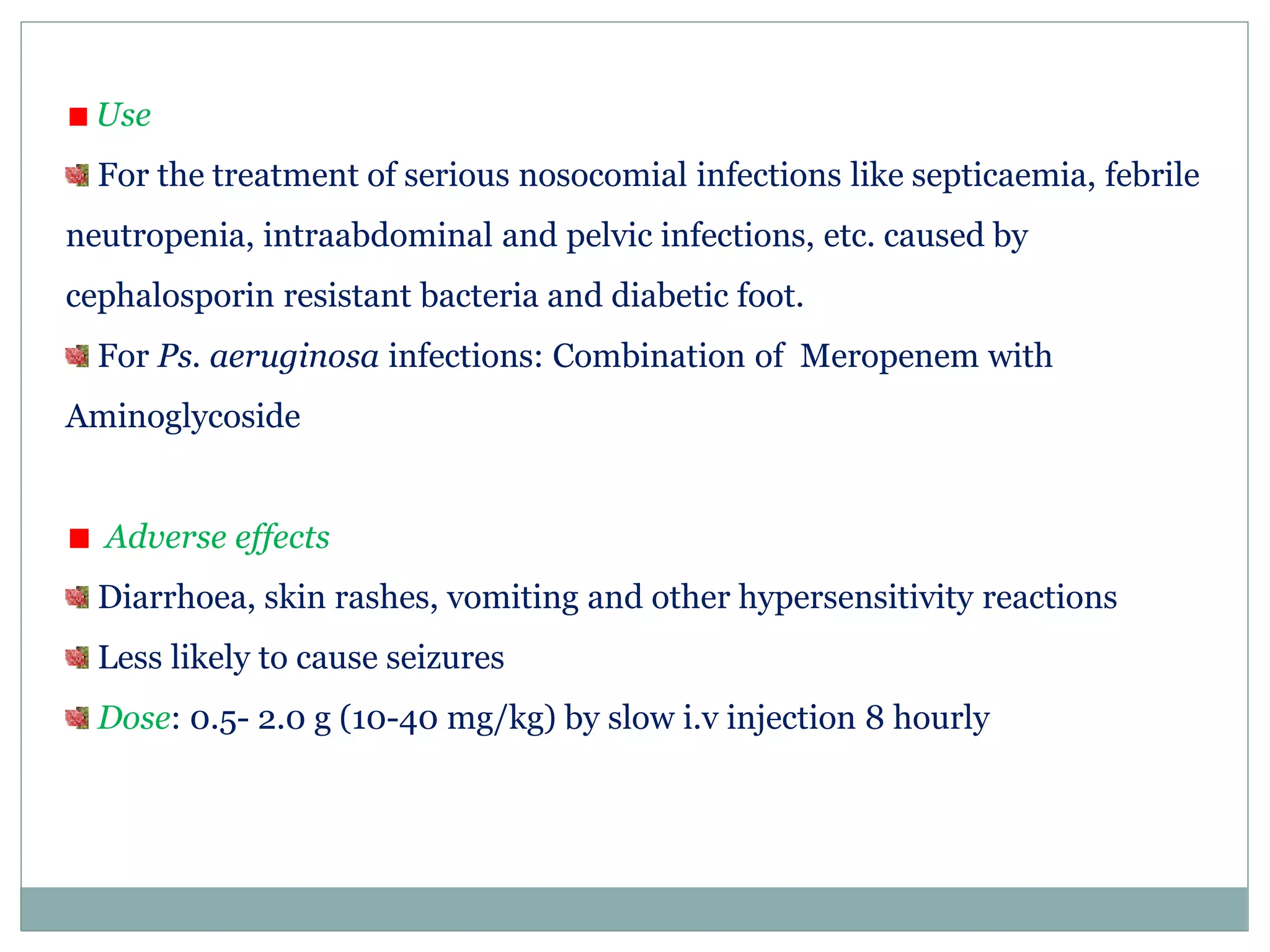 Monobactams and carbapenems | PPTX