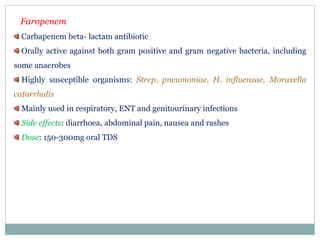 Monobactams and carbapenems | PPTX