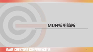 MUN採用箇所
9
 