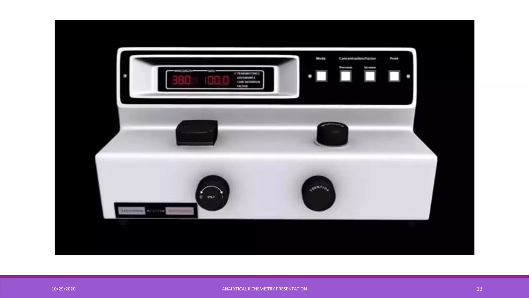 10/29/2020 ANALYTICAL II CHEMISTRY PRESENTATION 13
 