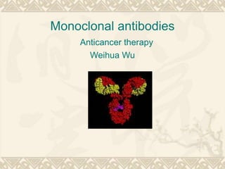 Monoclonal antibodies
Anticancer therapy
Weihua Wu

 