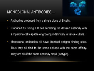 Monoclonal antibodies and their applications | PPTX
