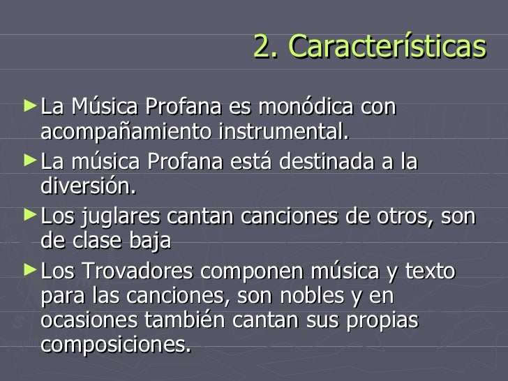 Que Es La Musica Profana Música Profana Edad Media