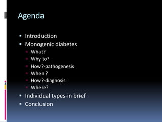 Monogenic diabetes | PPTX
