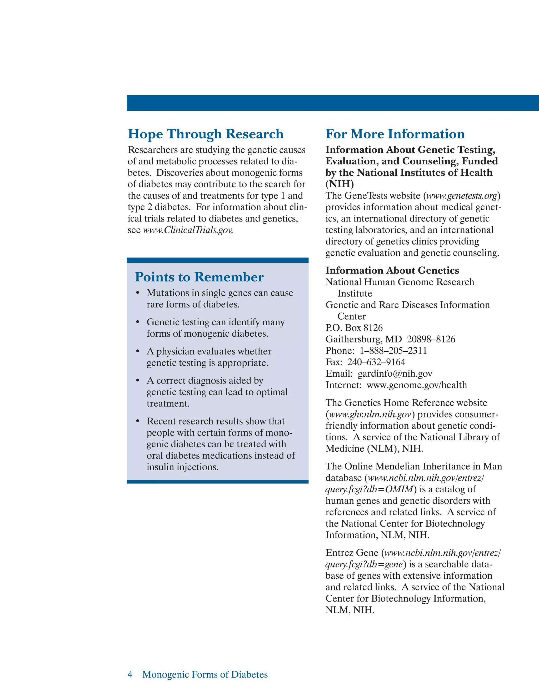 Monogenic diabetes | PDF