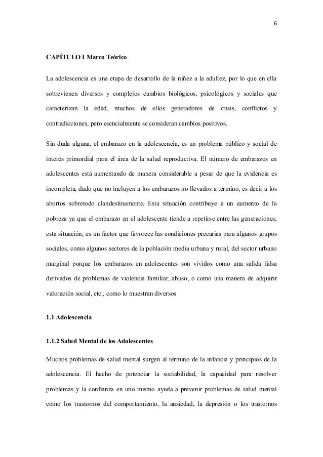Monografia Embarazo En Los Adolescentes